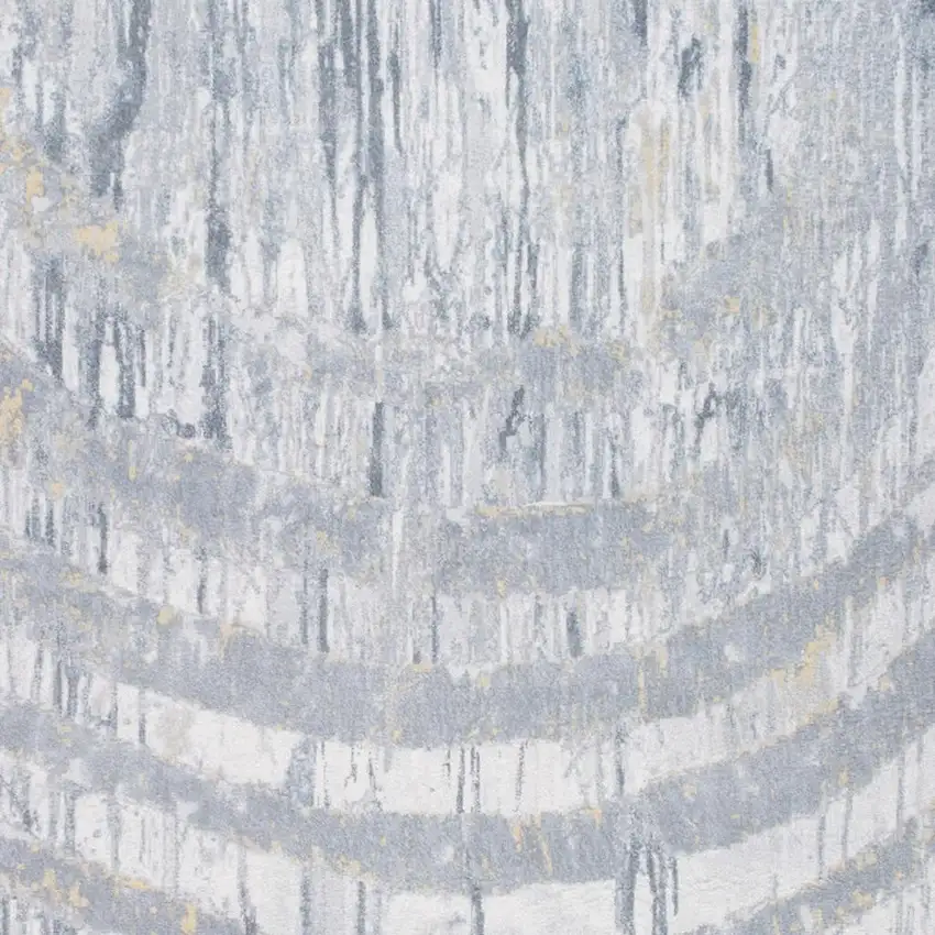 Gray And Ivory Abstract Area Rug Photo 7