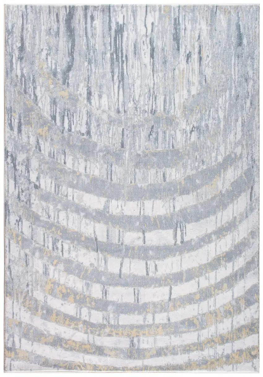 Gray Distressed Steps Abstract Area Rug Photo 1