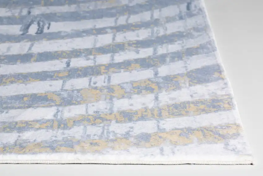 Gray Distressed Steps Abstract Area Rug Photo 2