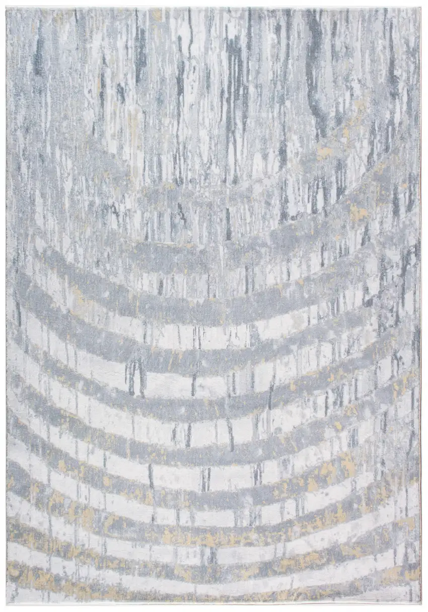 Gray Abstract Area Rug Photo 5