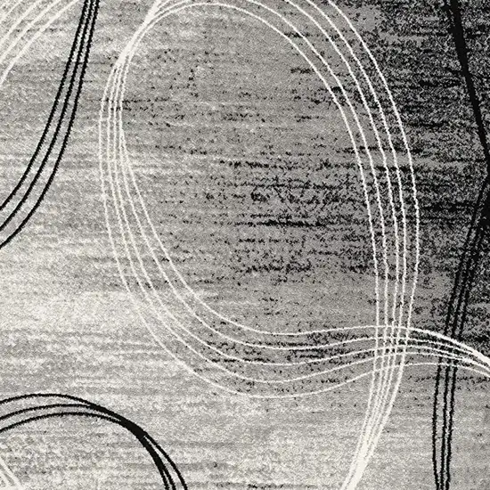 Gray Abstract Dhurrie Area Rug Photo 6