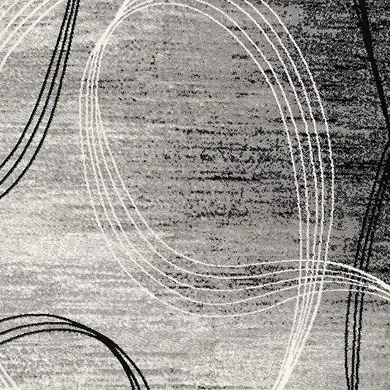 Gray Abstract Dhurrie Area Rug Photo 4