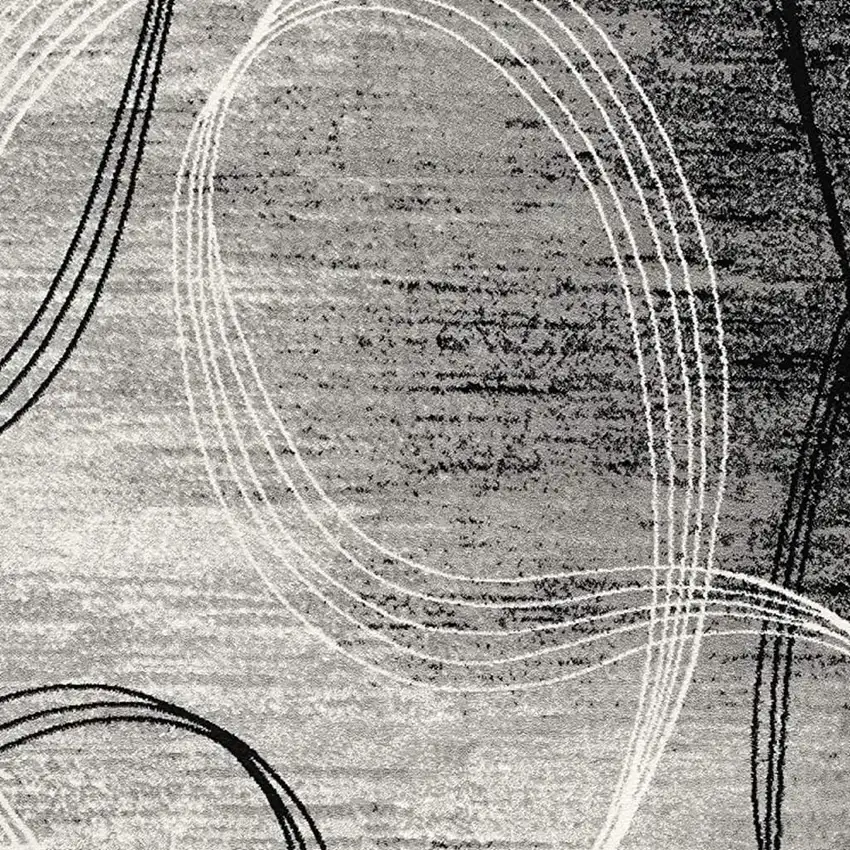 Gray Abstract Dhurrie Area Rug Photo 4