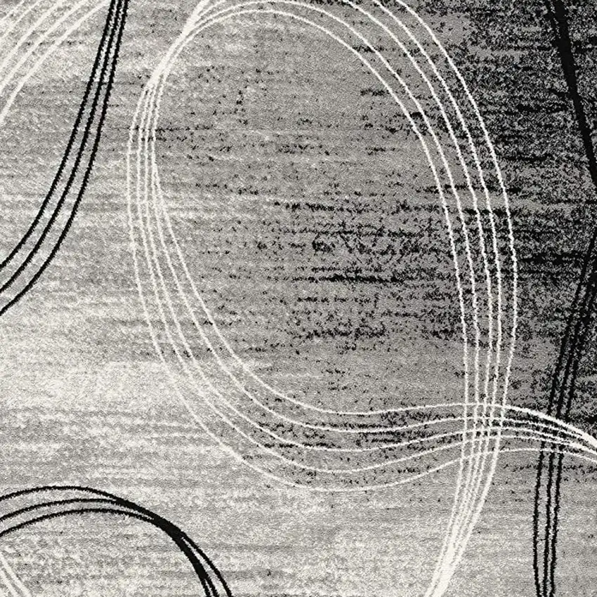 Gray Abstract Dhurrie Area Rug Photo 3