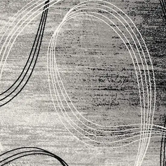 Gray Abstract Dhurrie Area Rug Photo 4