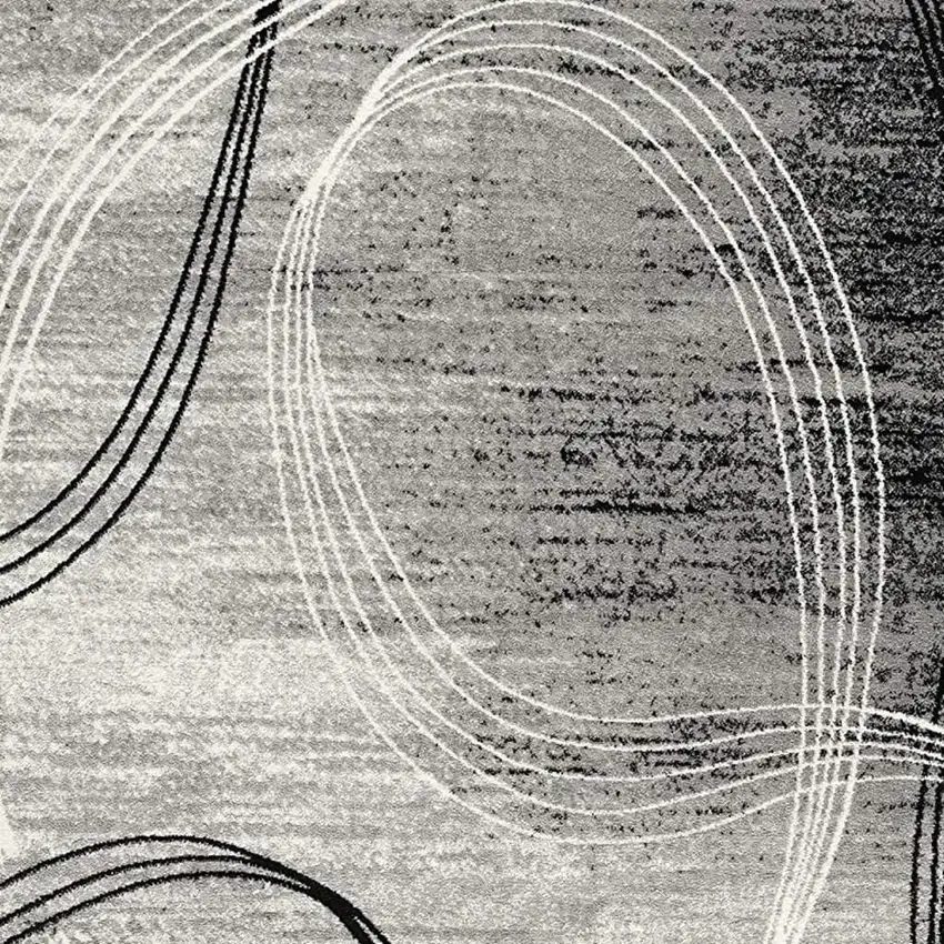 Gray Abstract Dhurrie Area Rug Photo 4