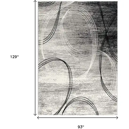 Gray Abstract Dhurrie Area Rug Photo 3