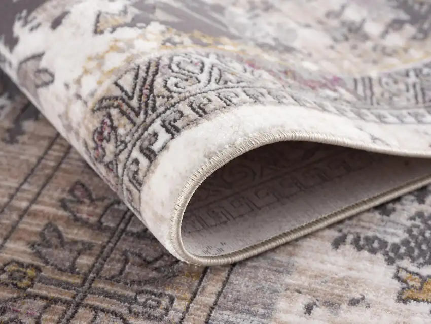 Gray Faded Tribal Motifs Area Rug Photo 10