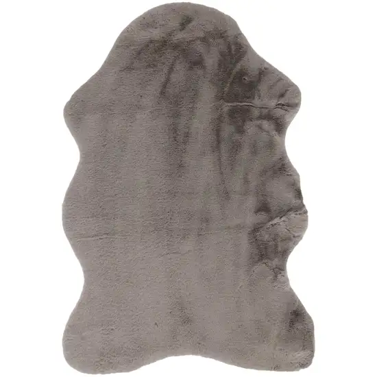 Gray Shag Hand Knotted Area Rug Photo 2