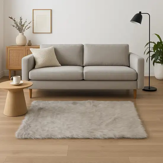 Gray Shag Area Rug Photo 1