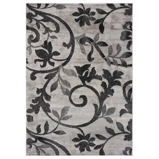 Gray Filigree Vines Area Rug Photo 1
