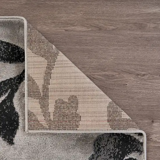 Gray Filigree Vines Area Rug Photo 6