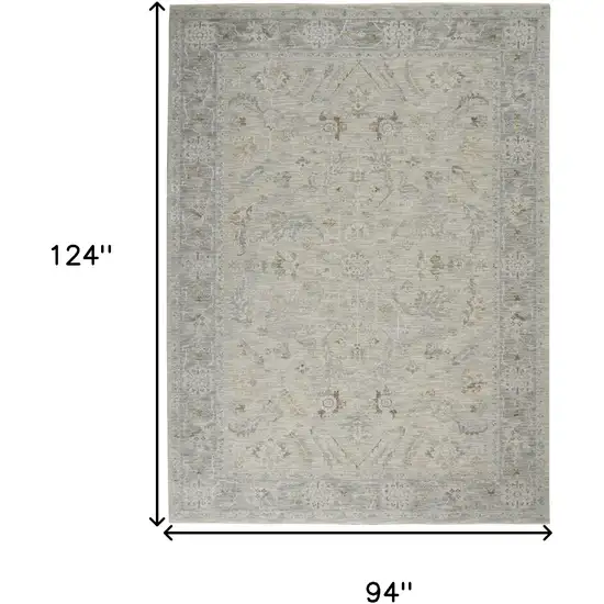 Gray Floral Area Rug Photo 3