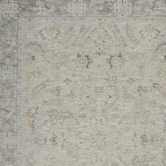 Gray Floral Area Rug Photo 6
