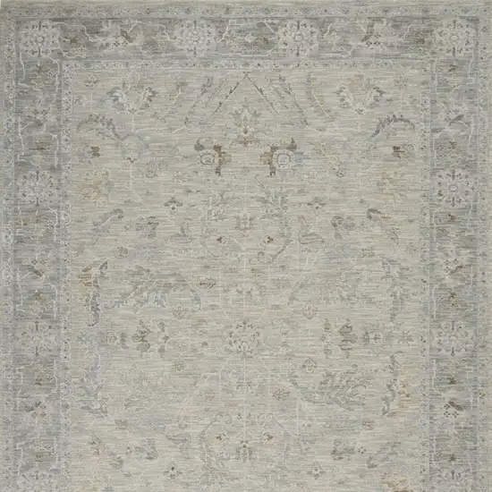 Gray Floral Area Rug Photo 7
