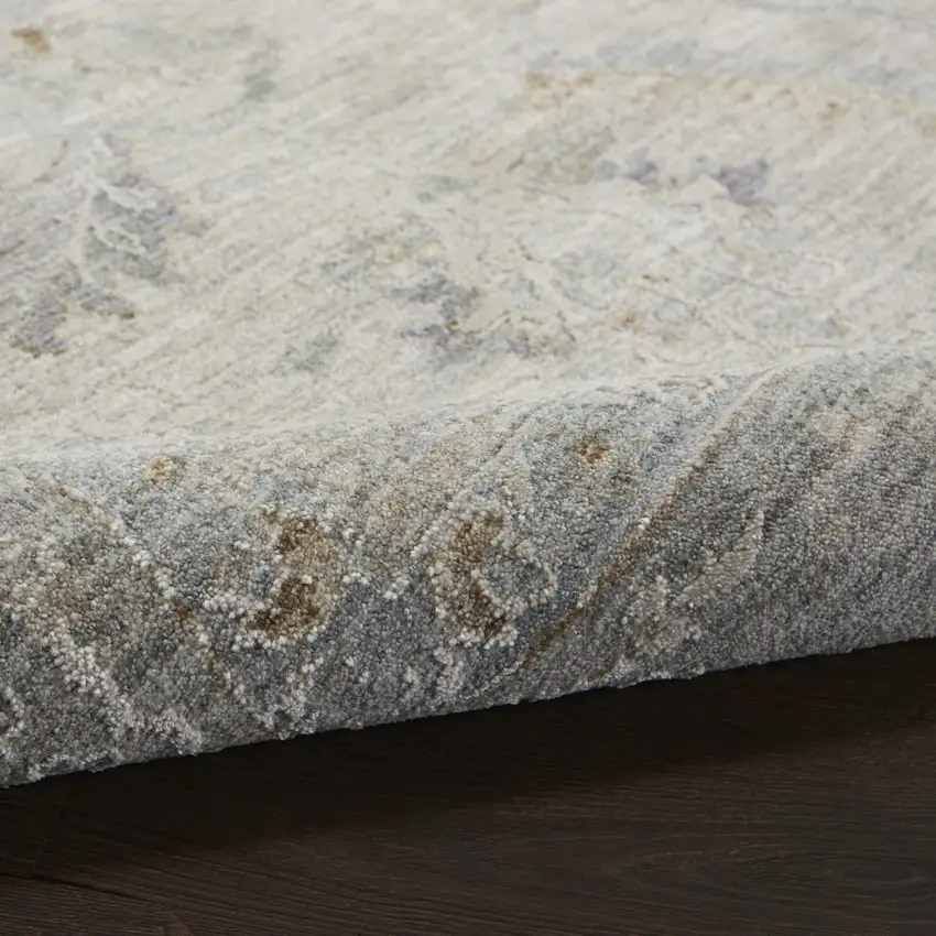 Gray Floral Area Rug Photo 8