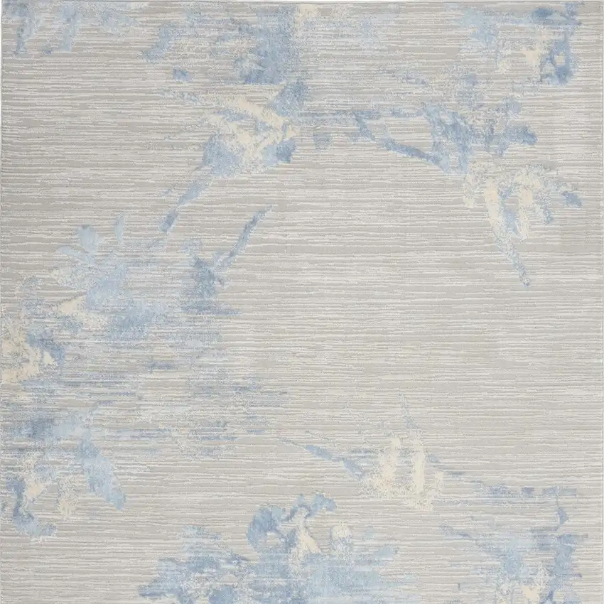 Gray Floral Area Rug Photo 9