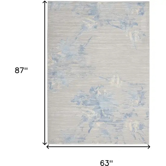 Gray Floral Area Rug Photo 3