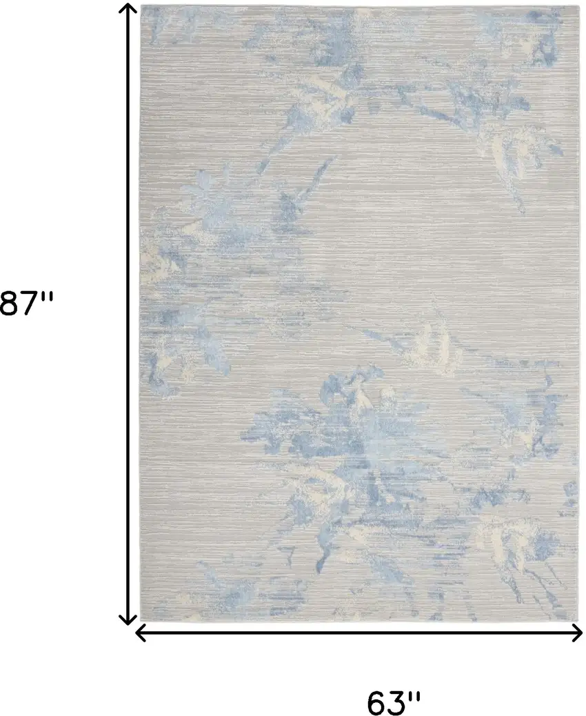 Gray Floral Area Rug Photo 3