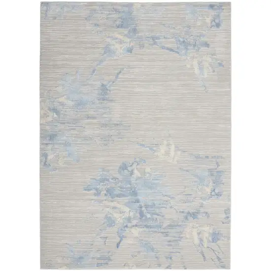 Gray Floral Area Rug Photo 7