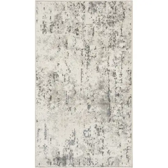 Gray Floral Area Rug Photo 2