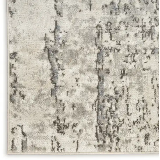 Gray Floral Area Rug Photo 9