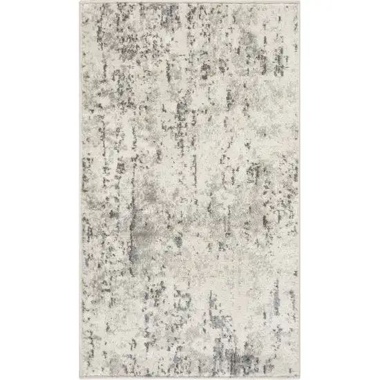 Gray Floral Area Rug Photo 6