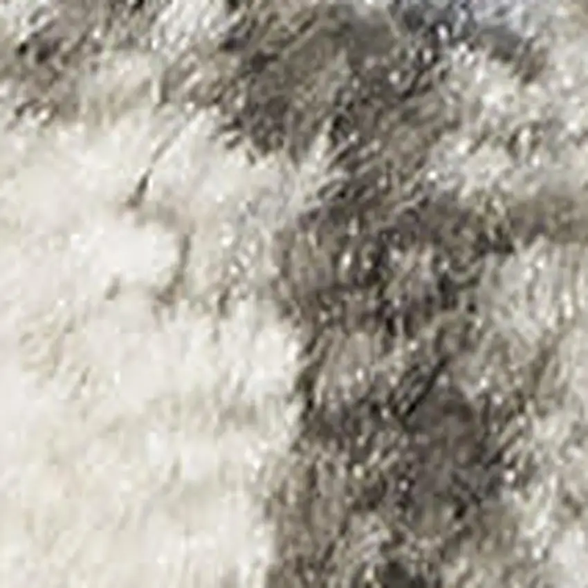 Gray Floral Area Rug Photo 3
