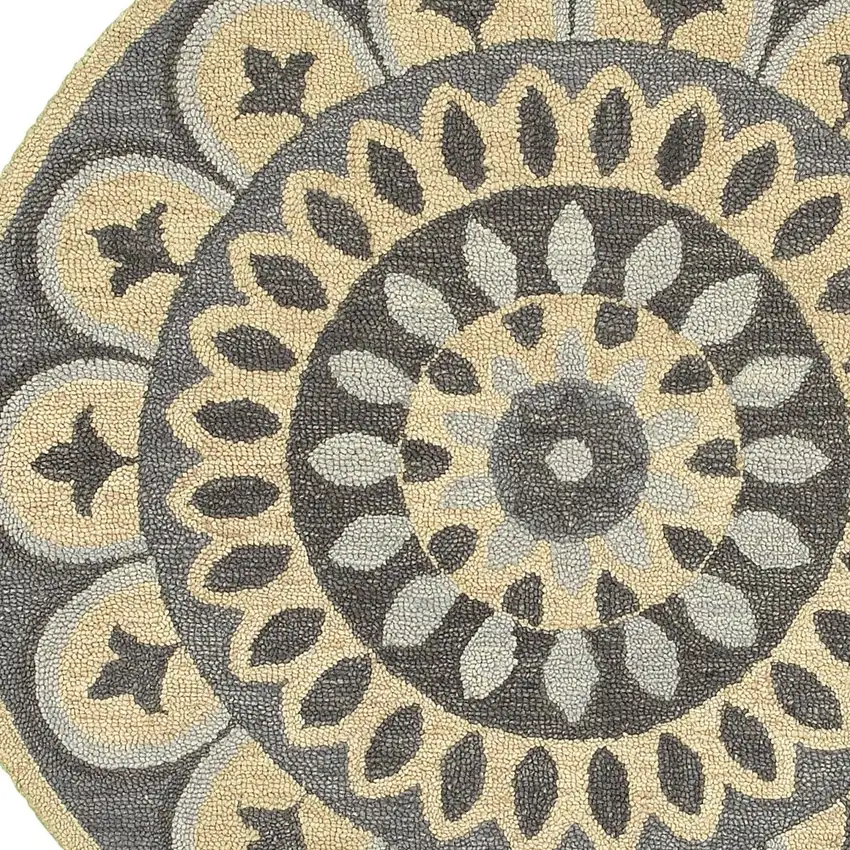 Gray Floral Bloom Area Rug Photo 9