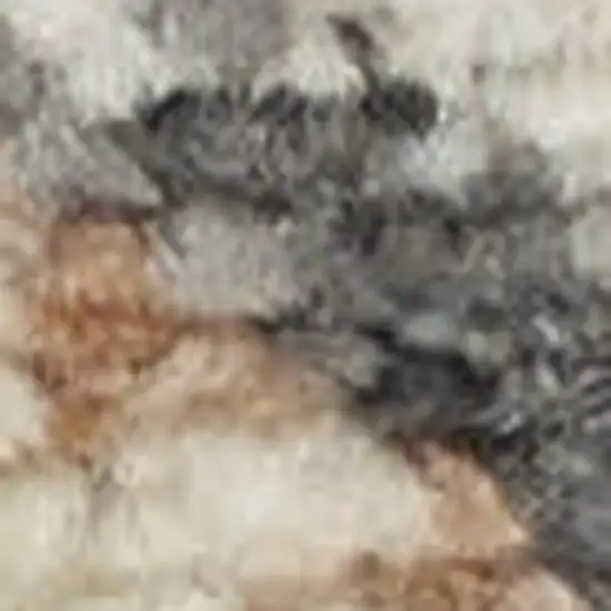 Gray Floral Distressed Area Rug Photo 2