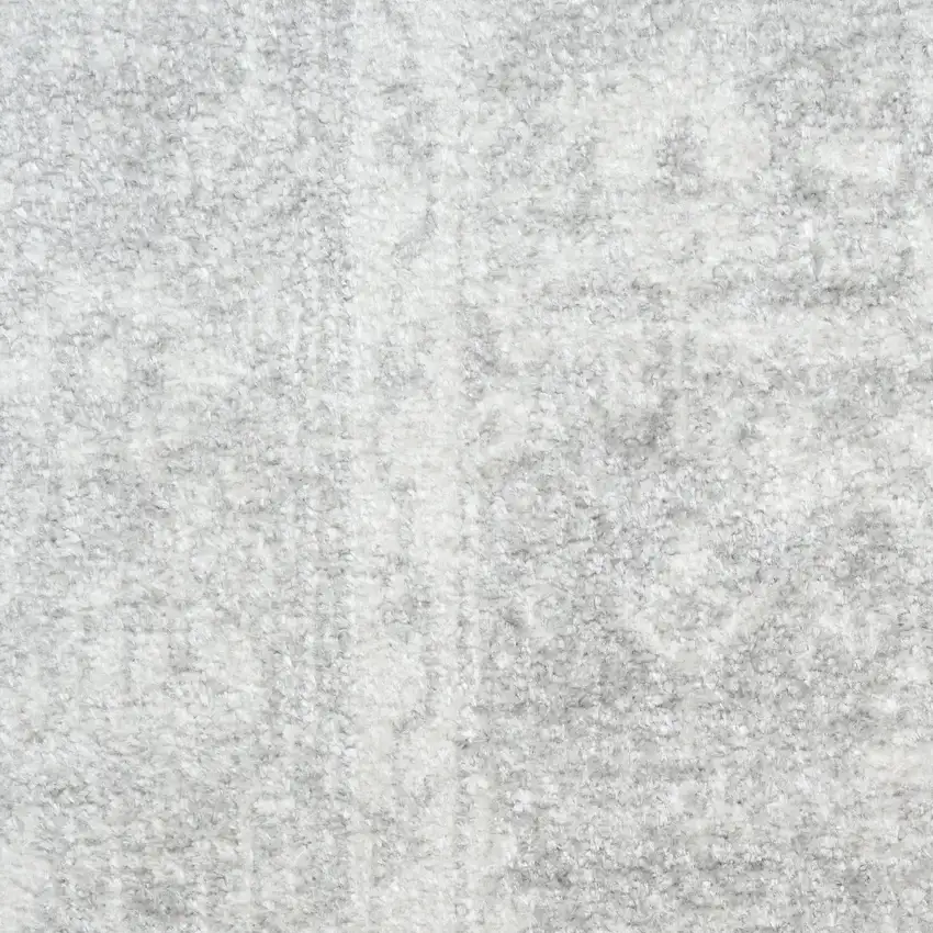 Gray Floral Distressed Area Rug Photo 2