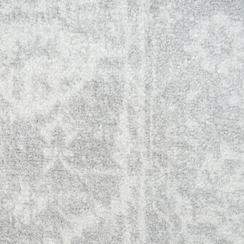 Gray Floral Distressed Area Rug Photo 4
