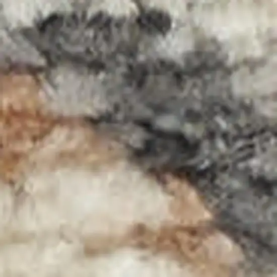 Gray Floral Distressed Area Rug Photo 3