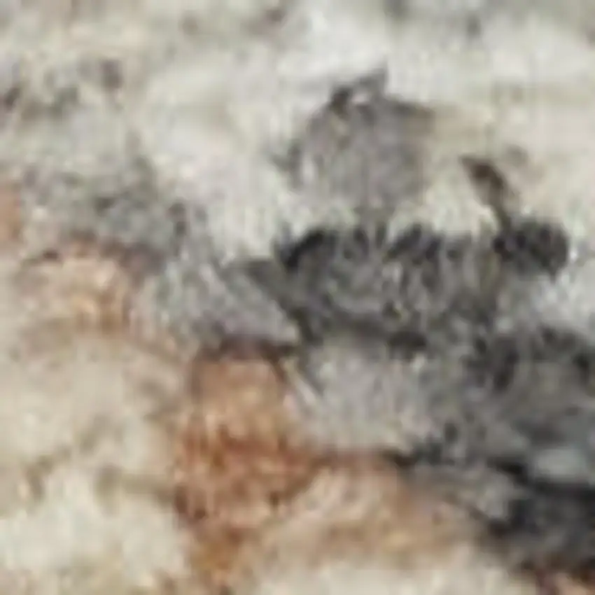 Gray Floral Distressed Area Rug Photo 3