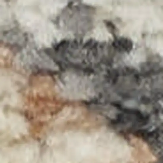 Gray Floral Distressed Area Rug Photo 3