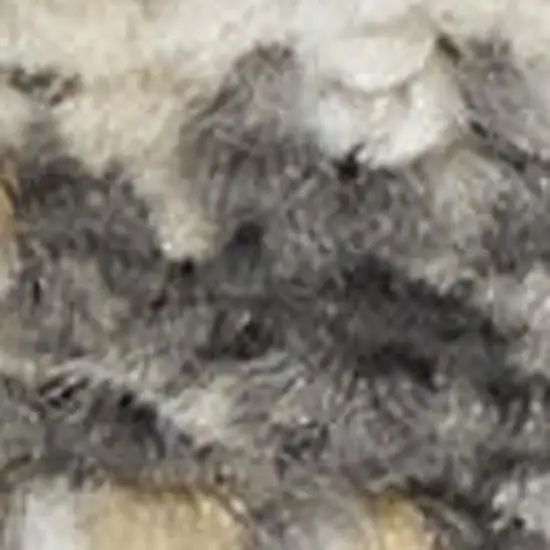 Gray Floral Distressed Area Rug Photo 3