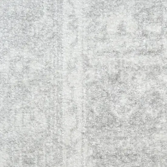 Gray Floral Distressed Area Rug Photo 8