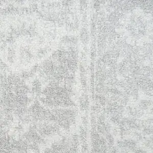 Photo of Gray Floral Distressed Area Rug