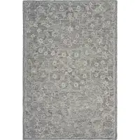 Photo of Gray Floral Finesse Area Rug