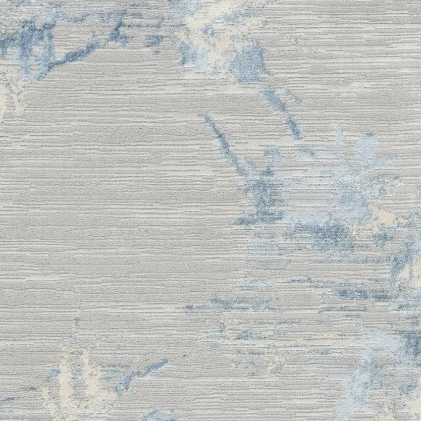 Gray Floral Power Loom Area Rug Photo 6