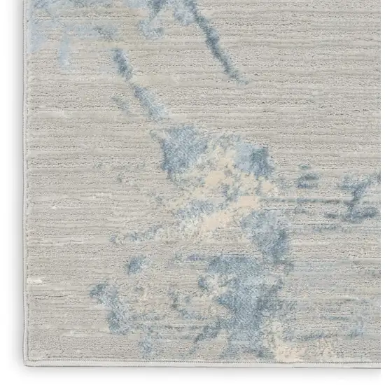 Gray Floral Power Loom Area Rug Photo 9