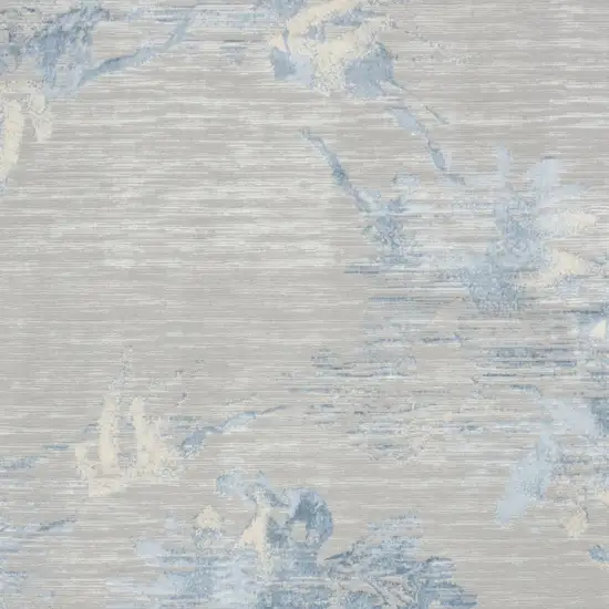 Gray Floral Power Loom Area Rug Photo 9