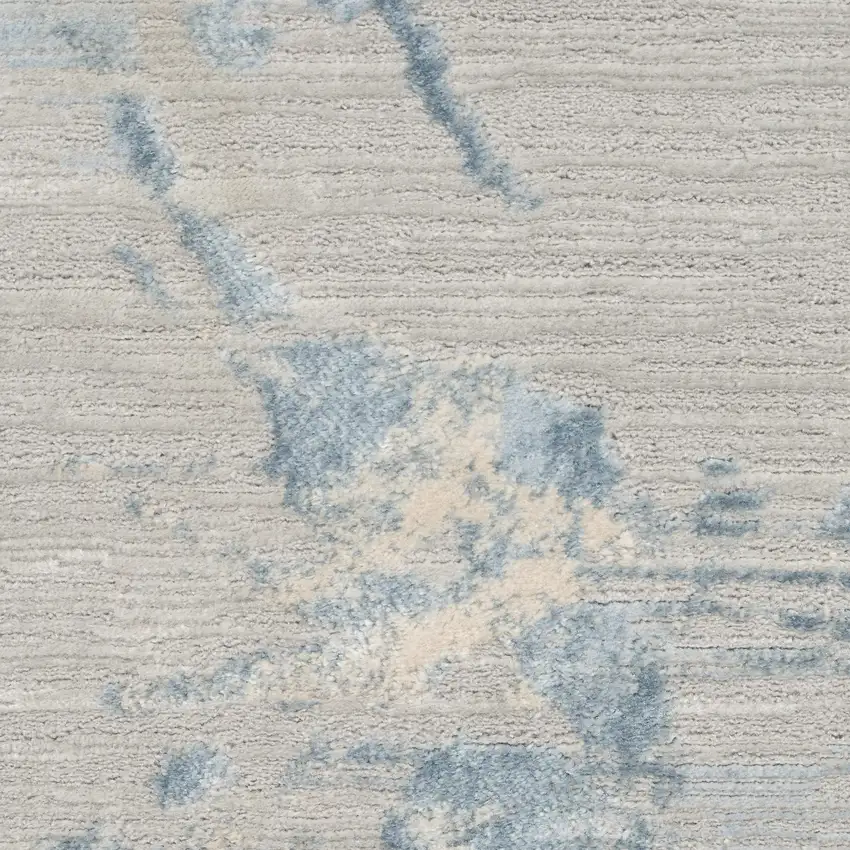 Gray Floral Power Loom Area Rug Photo 4