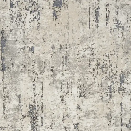 Gray Floral Power Loom Area Rug Photo 9
