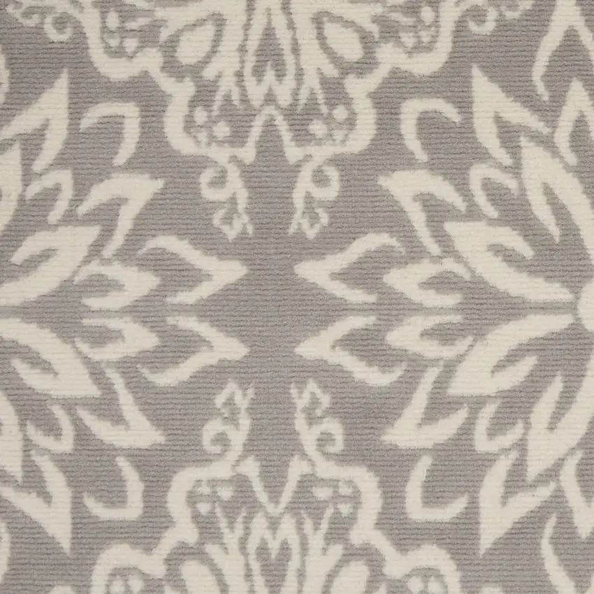 Gray Floral Power Loom Area Rug Photo 3