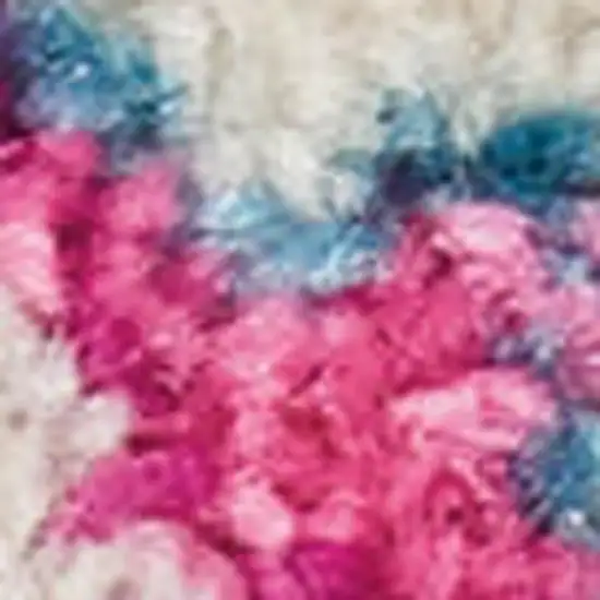 Gray Floral Power Loom Area Rug Photo 1