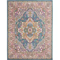 Photo of Gray Floral Power Loom Area Rug