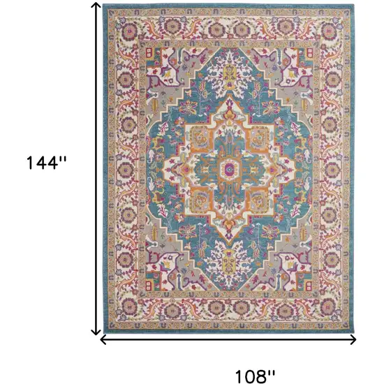 Gray Floral Power Loom Area Rug Photo 3