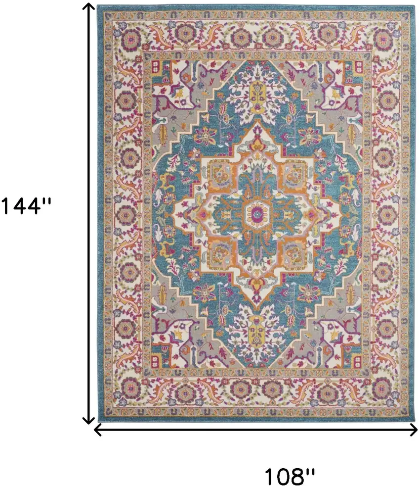 Gray Floral Power Loom Area Rug Photo 3