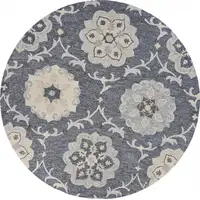 Photo of Gray Floral Trellis Area Rug